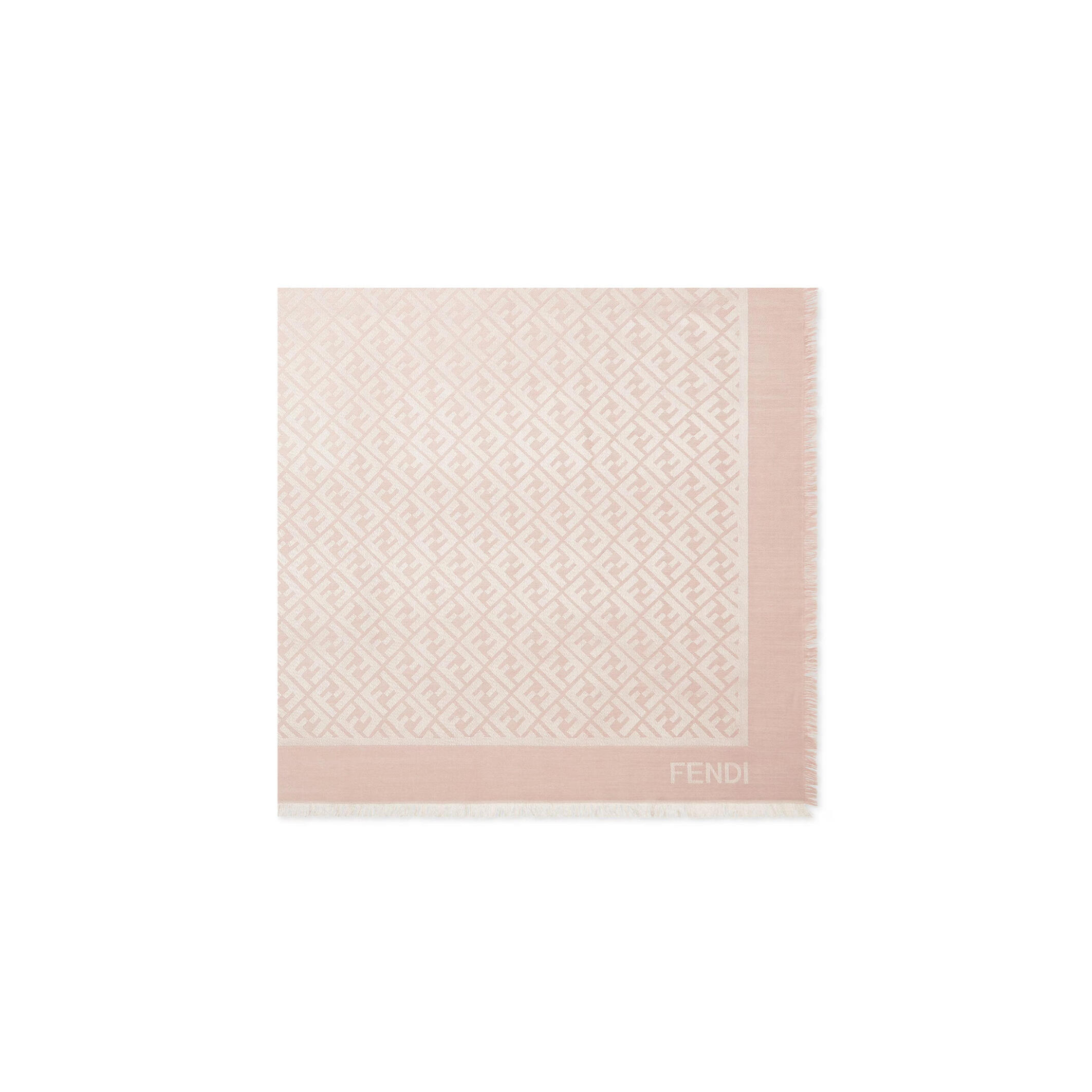 FENDI FF SHAWL PINK ORGANIC SILK SHAWL FXT069AJW7F0QD1 (140*140cm)